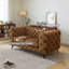 Causeuse modulaire en microfibre brune