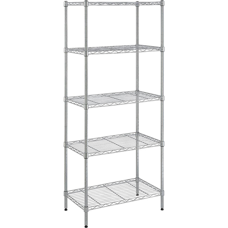 Cupertino 23.2'' W Steel Shelving Unit, Chrome