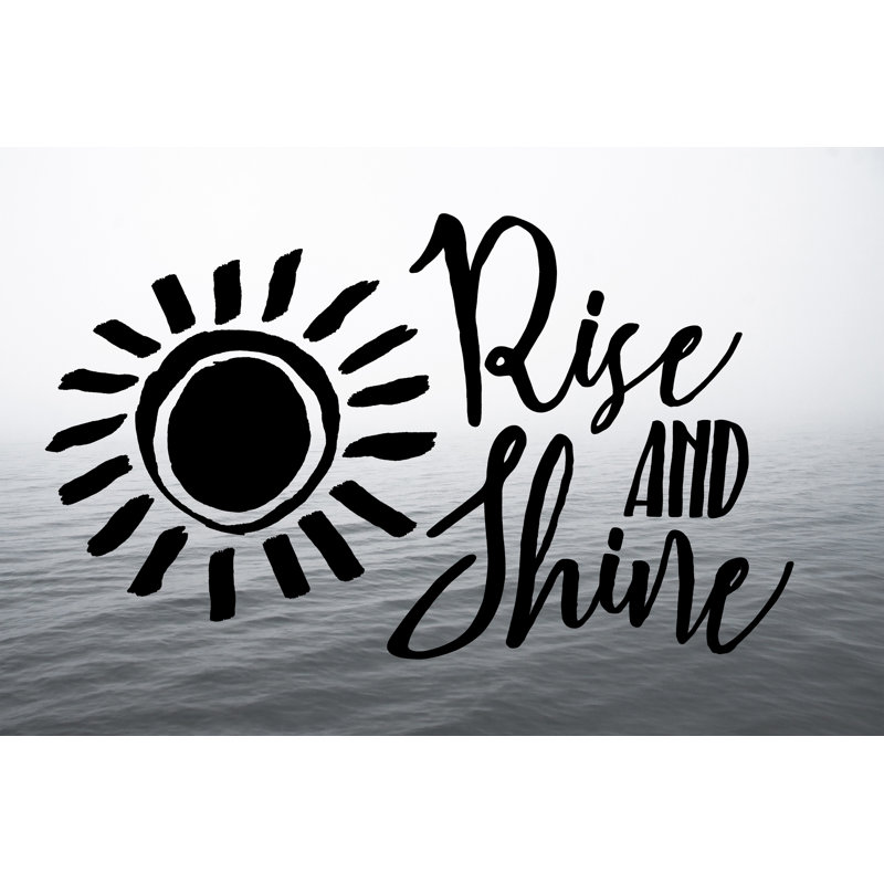 «Rise and Shine VIII» par Marmont Hill - reproduction d'art textuel sur toile, H 16 po x l 24 po x P 1,5 po