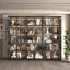 Bibliothèque 78,7 po x l 31,5 po avec portes en verre et lumières DEL-1095798084