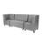 Kid Comfort Collective Modular Corner Chairs with Sofa, 3-Piece Set - Gray-124164562