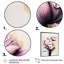 Fleur de pivoine rose sur toile abstraite, impression sur toile-561727376-561727379