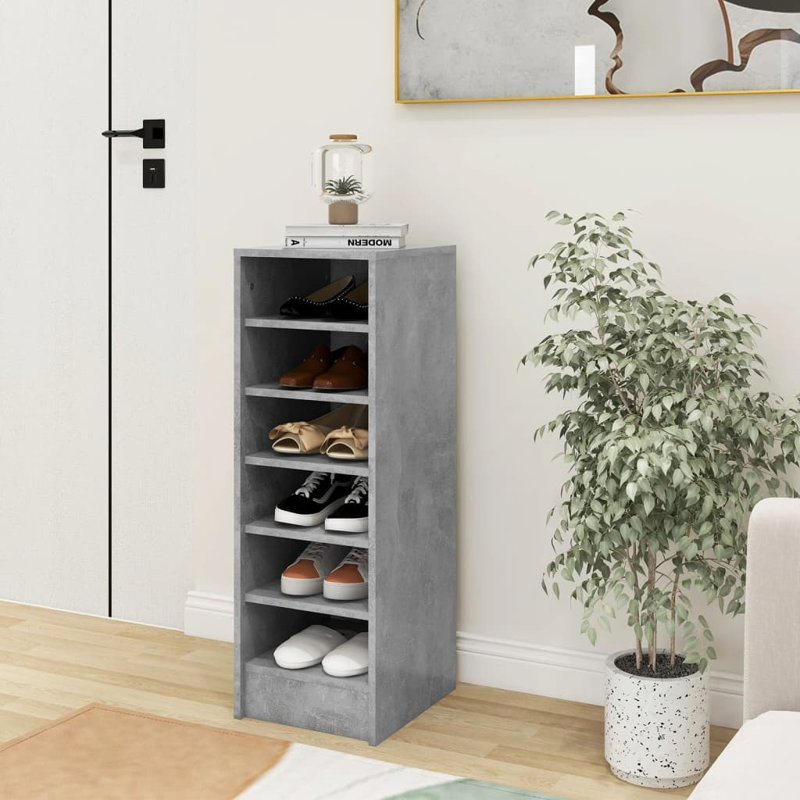 Shoe Cabinet 31.5x35x90 cm Engineered Wood, Concrete Grey