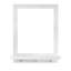 Miroir mural avec tablettes et crochets, blanc-123706623