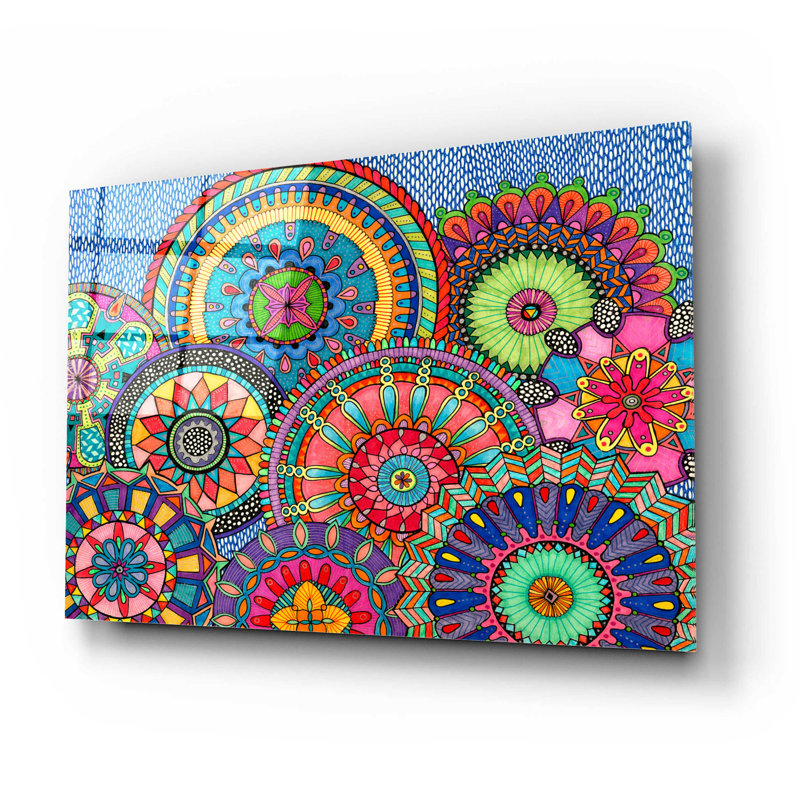 Mandala parade sur plastique / acrylique par Hello Angel Print, H 16 po x l 24 po x P 0,2 po