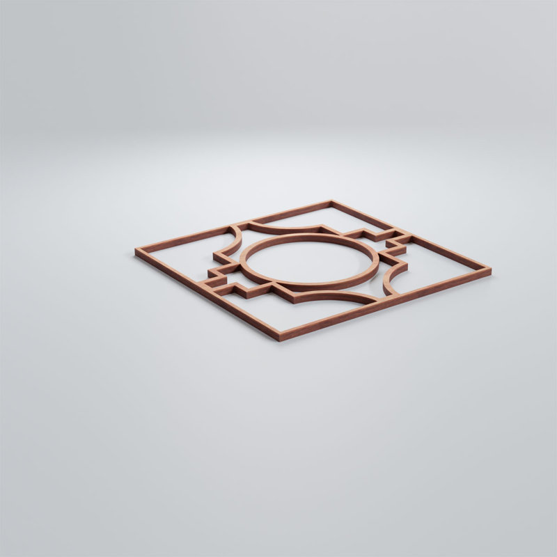 Panneaux muraux décoratifs en bois de gypse, Cerisier, H 23 3/8 po x l 23 3/8 po x P 3/8 po