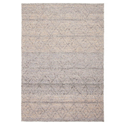 Tapis gris nouvel âge en laine 5 pi 3 po x 7 pi 7 po Brandiann