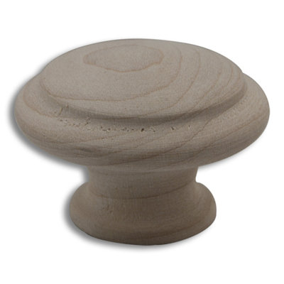 Maple Wood Unfinished 1-1/2" Round Knob