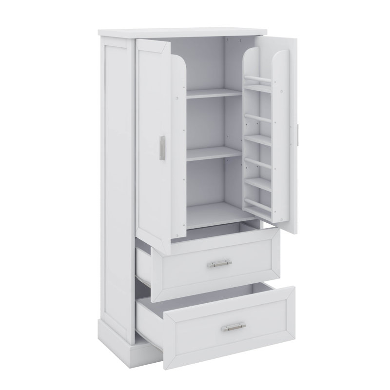 Armoire de rangement haute pour salle de bain, Blanc