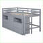 Lit mezzanine simple avec 4 tiroirs Pinewood - gris, sans sommier-992297255
