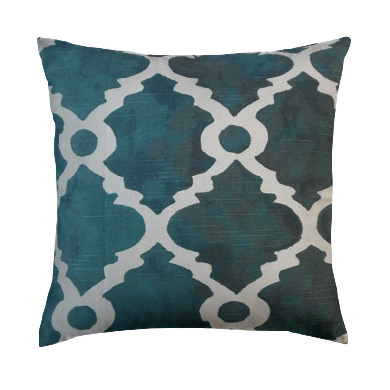 Madrid Geometric Feather Reversible Throw Pillow, 12" x 18", Lumbar Pillow, Orange