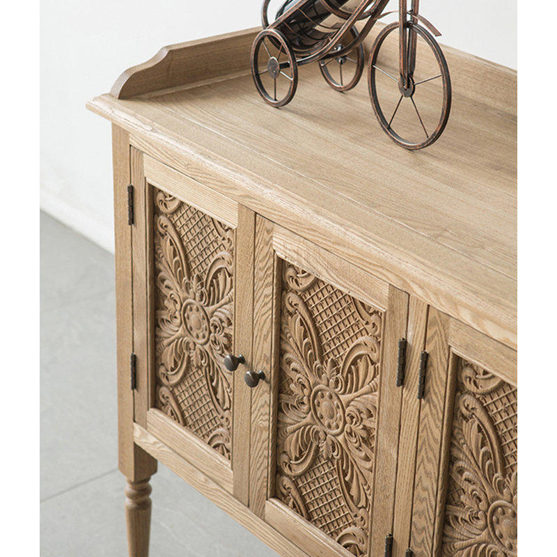 Retro Simple Carved Large-Capacity Console Table