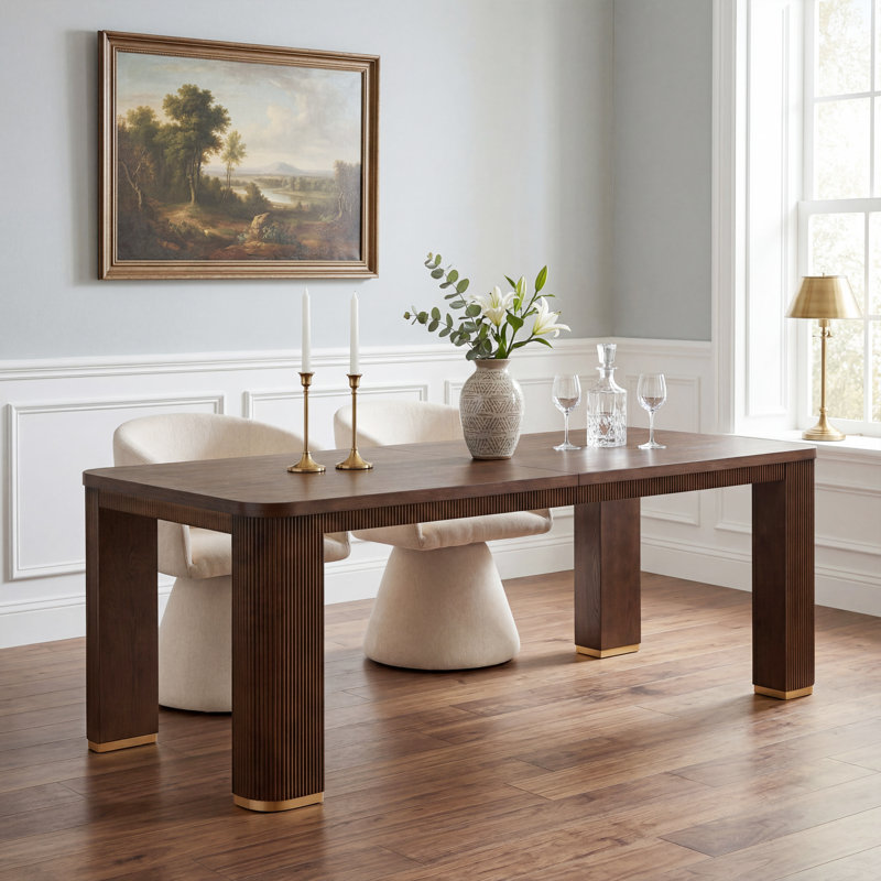 Table de salle à manger rectangulaire Chloe, Walnut