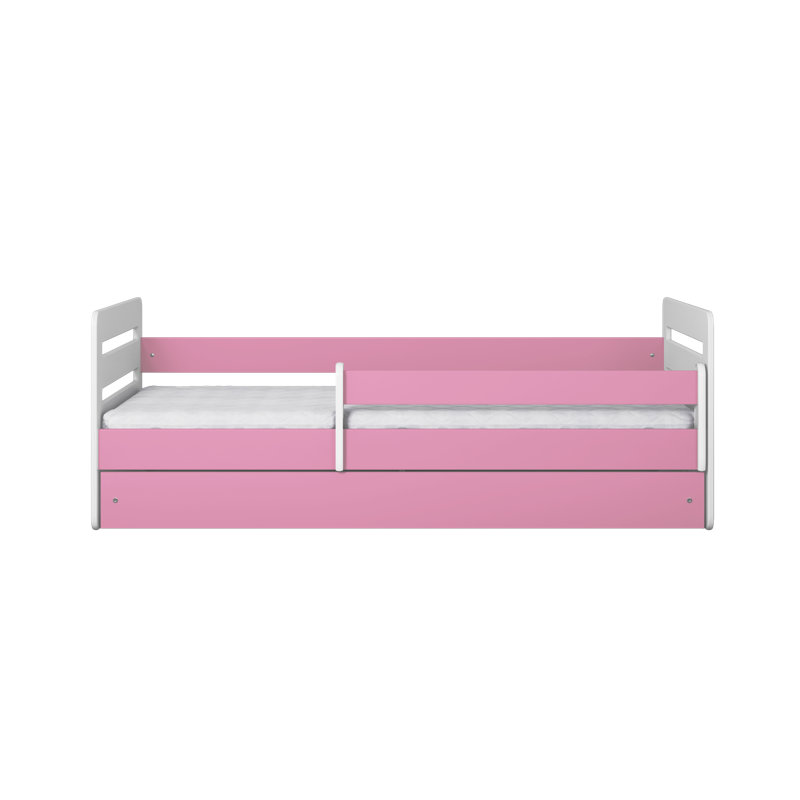 Molly Drawer Convertible Bed and Mattress, Pink, European Toddler (80 x 160 cm)