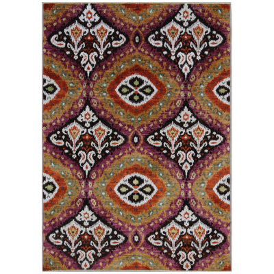 Rectangle Geometric Hand Knotted Area Rug