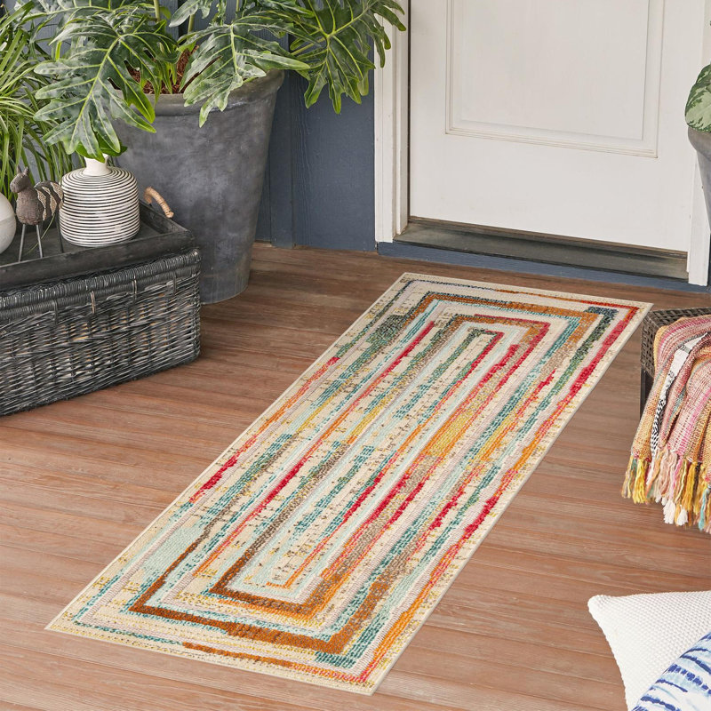 Wrought Studio Taghazout Marelda Indoor/Outdoor Area Rug, Runner 2' x 6'1"