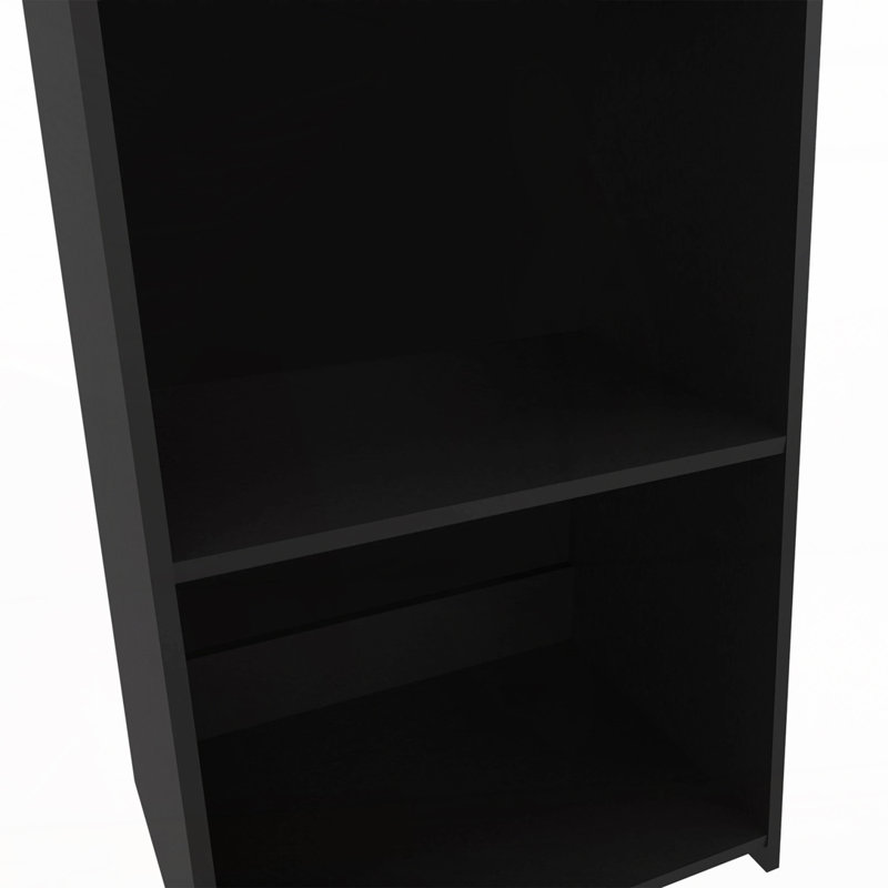 Bibliothèque avec 3 tablettes, Noir