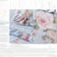 De lit double / grand, ensemble d'édredon en microfibre à motif floral bleu