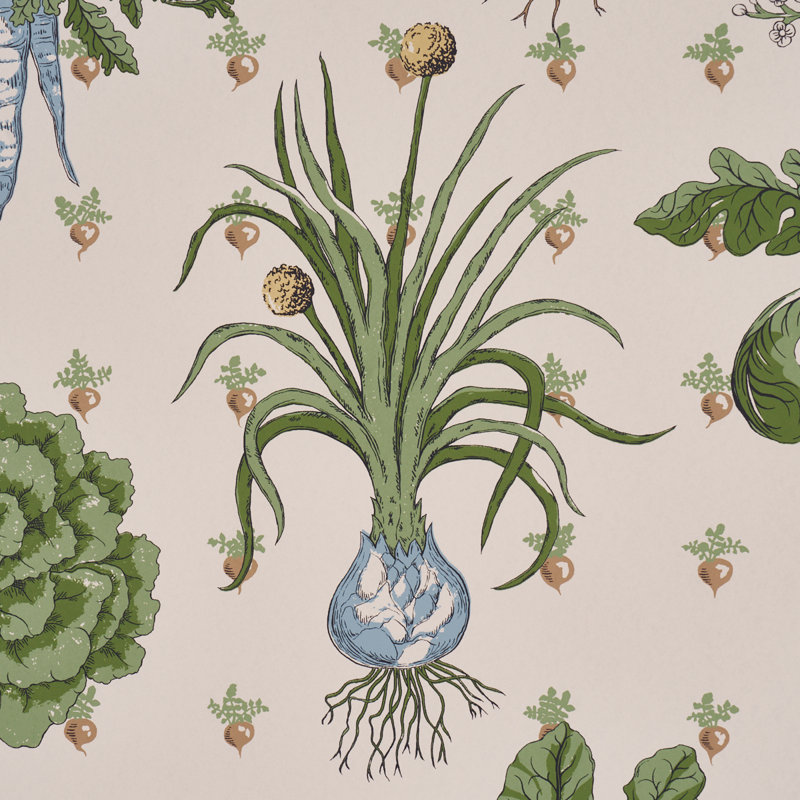 Grocer Wallpaper, Blue