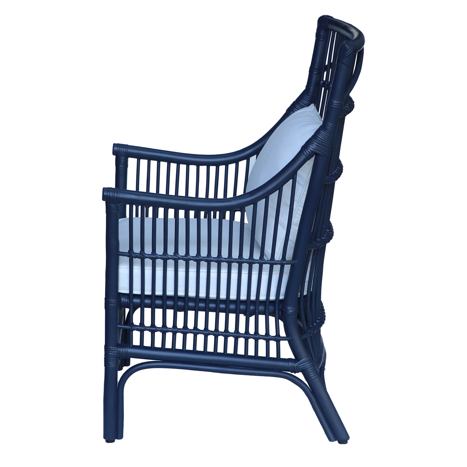 Jamestown Rattan Armchair, Navy