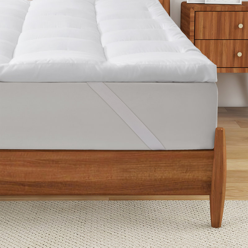 Queen 3-Inch Gray Down Alternative Mattress Topper