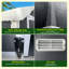 Remise de rangement en plastique grise 6 pi x 6 pi avec plancher, porte verrouillable et ventilation pour porte de patio, jardin et fenêtres