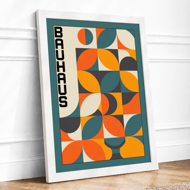 Bauhaus Grid Geometric - Print, A3 - 42.0 x 29.7 cm, White