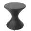 Table d'appoint d'extérieur en osier brun de 16 pouces Hourgla