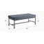 Banc en velours gris et gris sablé avec mousse à mémoire de forme et structure en métal durable pour une assise élégante