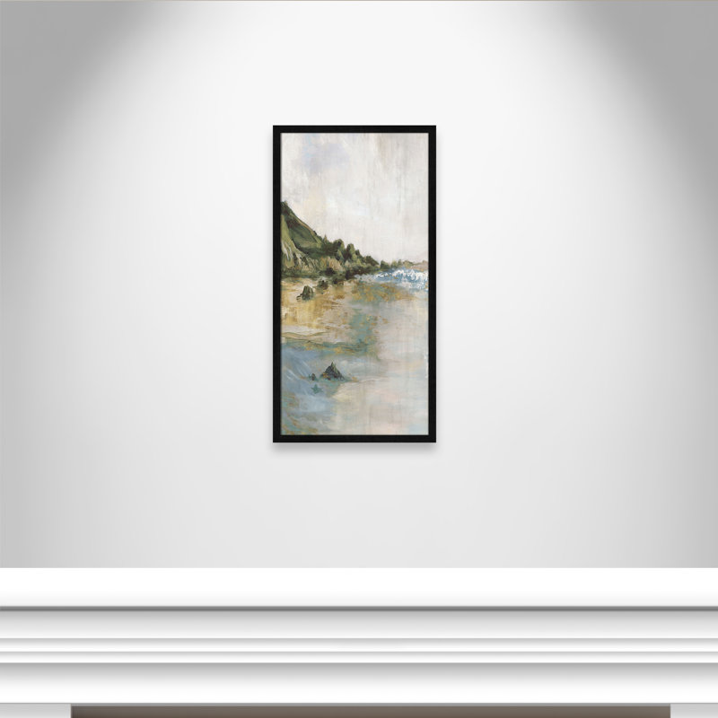 Impression «Tide’s Edge» par Casa Fine Arts, Noir, noir, noir, noir, H 31 po x l 16 po x P 0,75 po