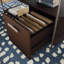Bureau en L, finition brune