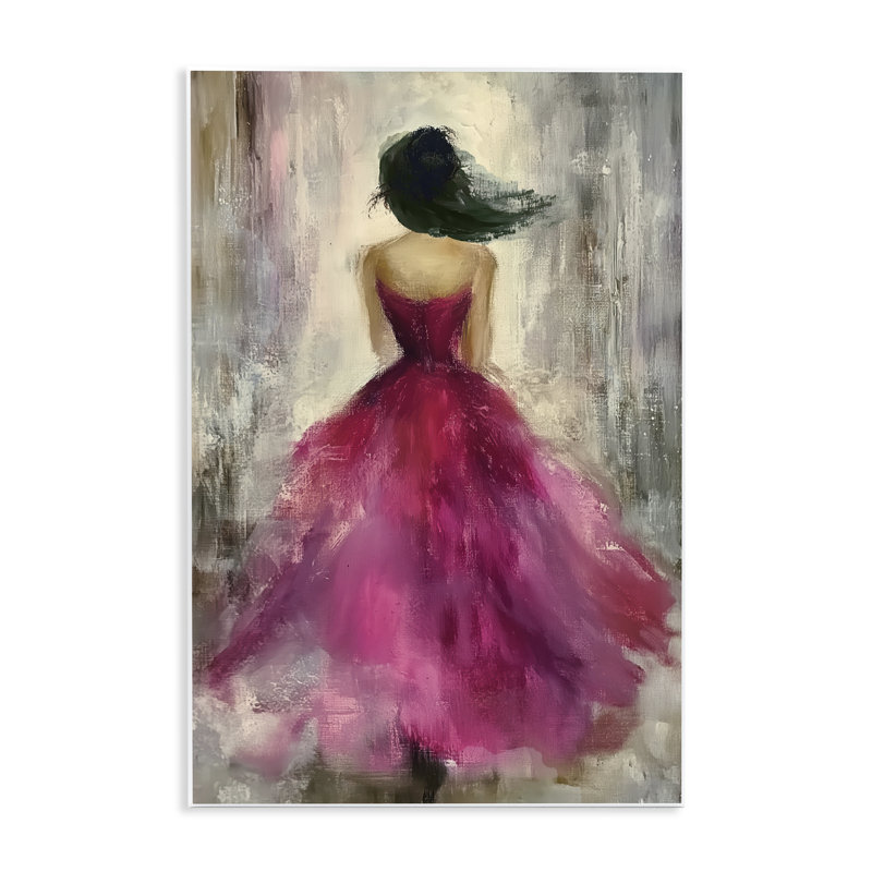 Plaque murale «After Midnight Girl in Gown» par Annabelle Hall, H 15 po x l 10 po