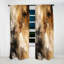 Brown And Cream Abstract Fluidity - Modern Room Darkening Abstract Curtain - 1 Panel-107826262