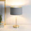 Dadiva Brushed Chrome Stem Table Lamp with Velvet Reni Shade-1596699743-1570921146-1570921149