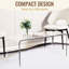 Clear Acrylic Armchair Side Table With Waterfall - Practical 16.26 In. Wide Living Room Piece Versatile