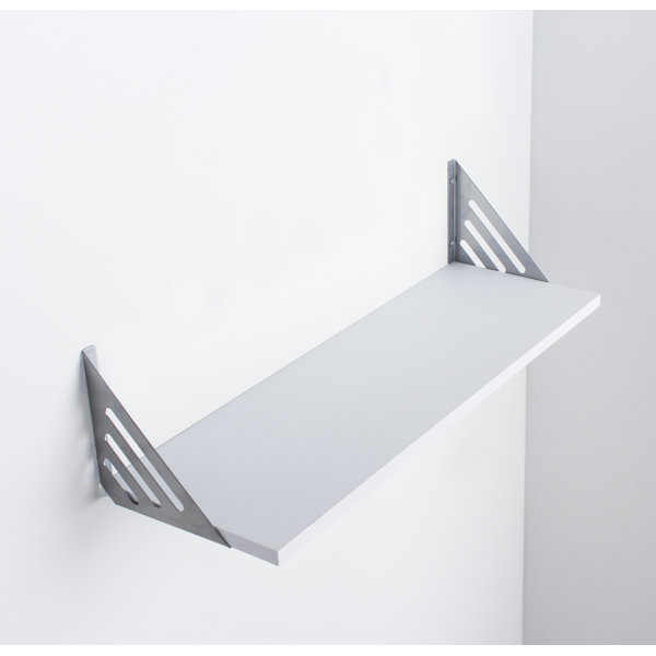 190mm deep plain steel D shelf bracket - Pipe Furniture