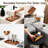 Solid African Ebony Wood Tray Set, 2-Pc Handmade Vanity And Charcuterie Trays For Candles, Perfume And Jewelry, 2-Pack (Brown)