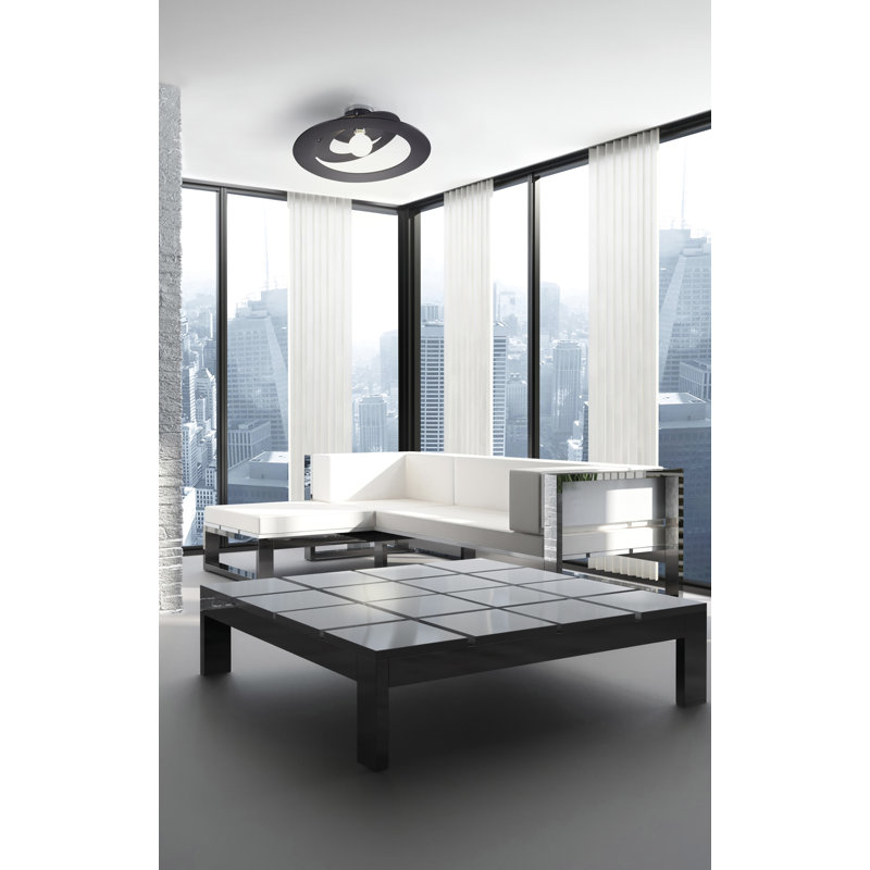 Cinderella Semi Flush Mount, 9.5cm H x 20cm W x 20cm D, Black