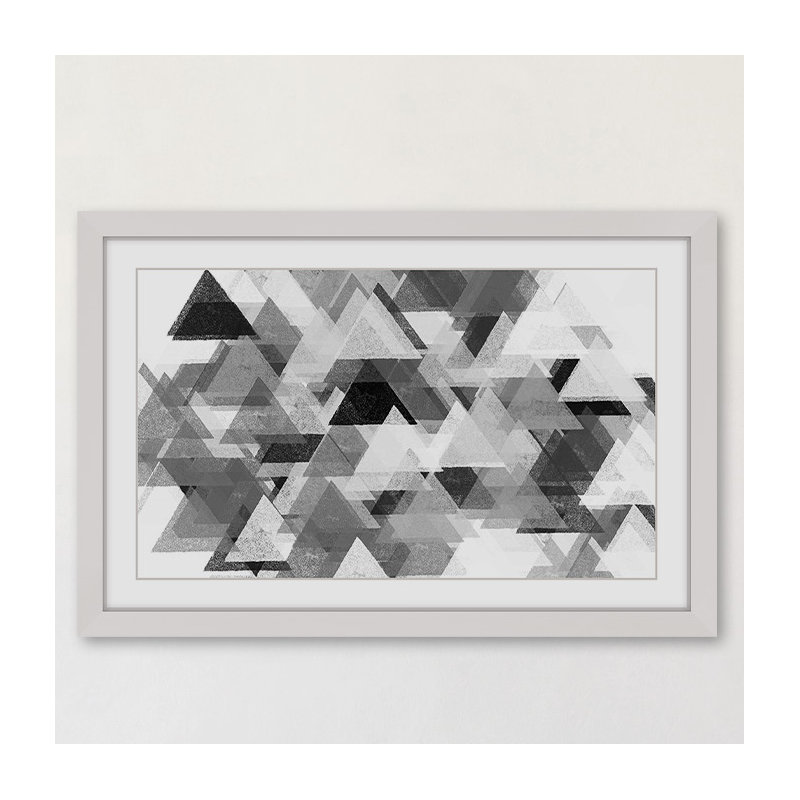 Émotion cachée-impression sur papier, H 20 po x l 30 po x P 1,5 po, Cadre blanc