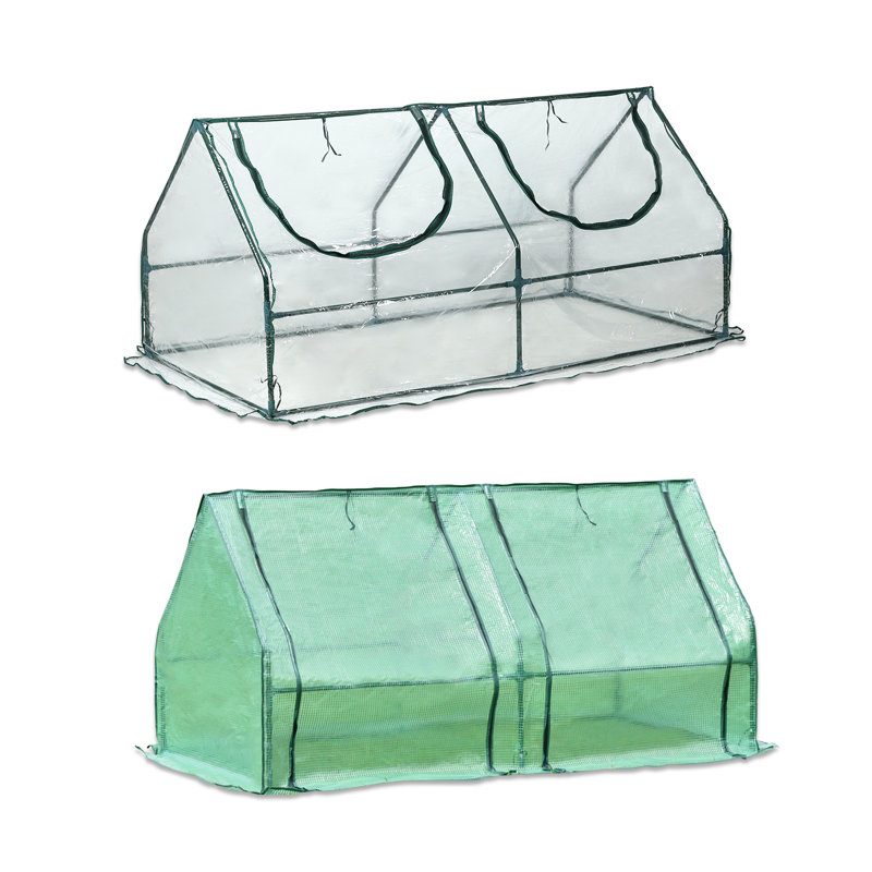 6 ft. x 3 ft. Green Mini Greenhouse with Zipper Doors