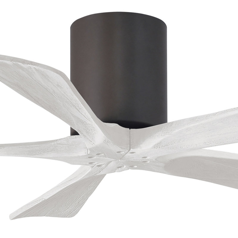 Ventilateur à pales encastré 5 pales Irene, Bronze texturé, Blanc mat, 42"