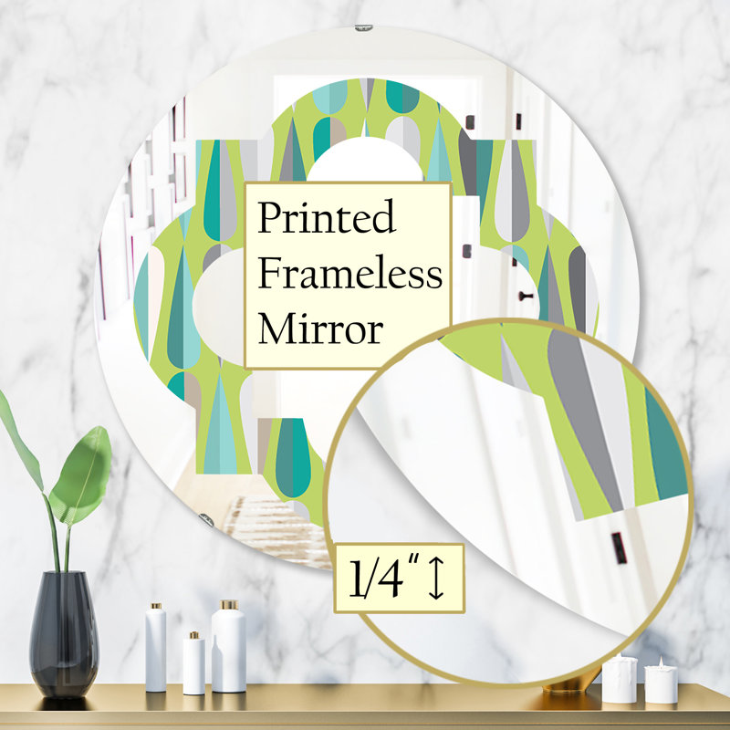 Miroir mural éclectique Quatrefoil, 31,5 po x 31,5 po