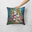 Coussin Keeshond and Santa Claus-101410276