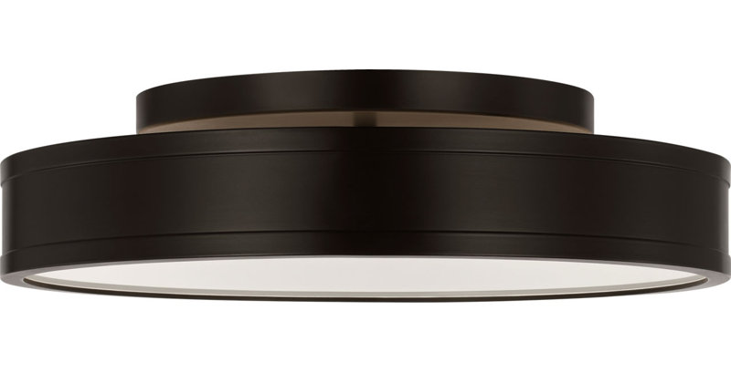 Radcliff Round Semi Flush, 4" H x 16" W x 16" D, Aged Iron