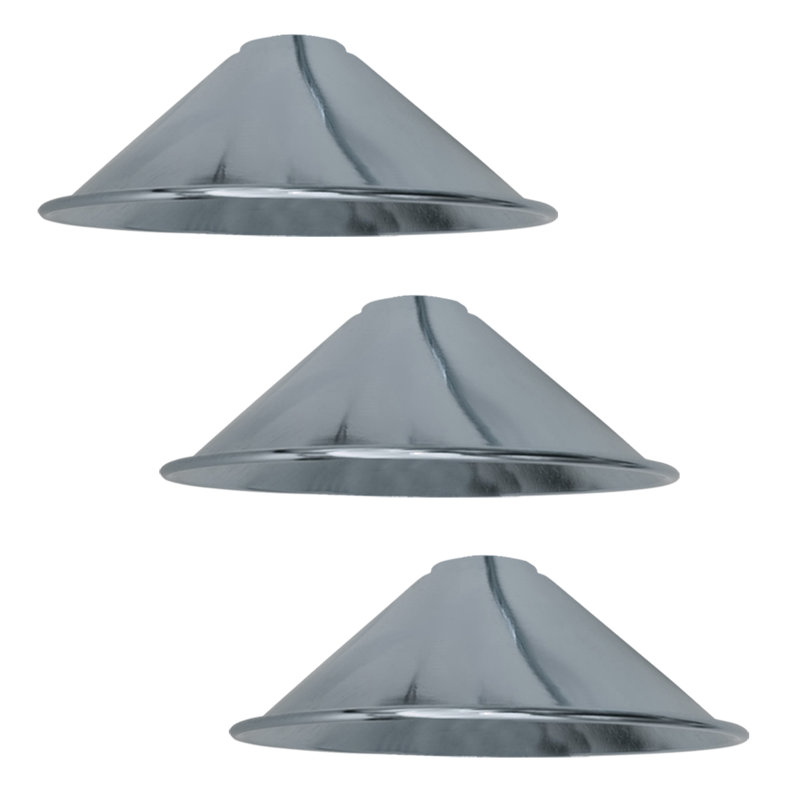 Veltri 10cm H Metal Cone Shape Pendant Shade ( Uno ), Chrome