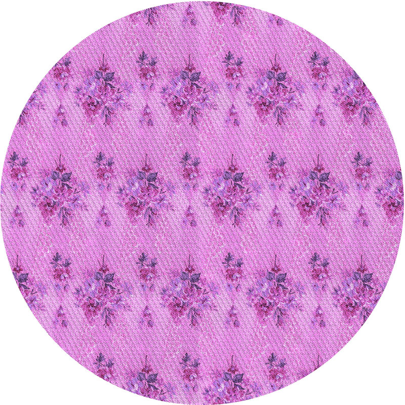 Floral Indoor Rug, Round 3'