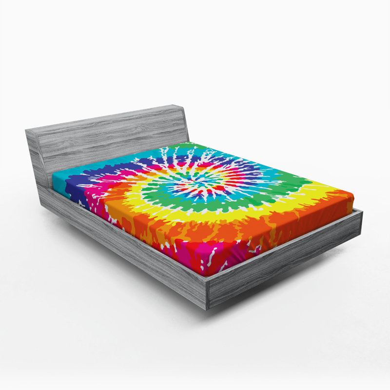 Microfiber Abstract Fitted Sheet, Twin Fitted Sheet