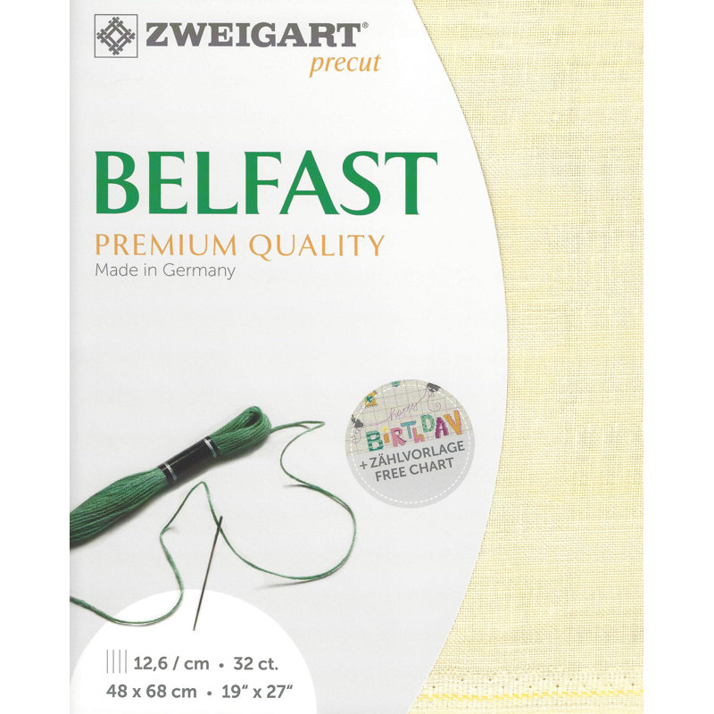 Prédécoupé Zweigart Belfast 32 compte sable rétro 3609/2349