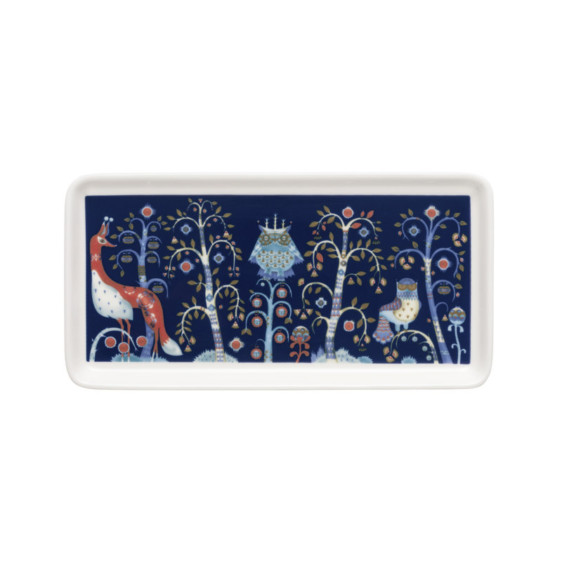 Iittala Taika plate rectangle 4.72 x 9.45" blue