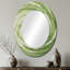 Miroir mural vert Serene Spiral Dreams III-694000331